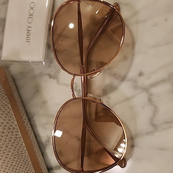 Jimmy Choo Rose Gold Sunglasses - Picture 2 of 8
